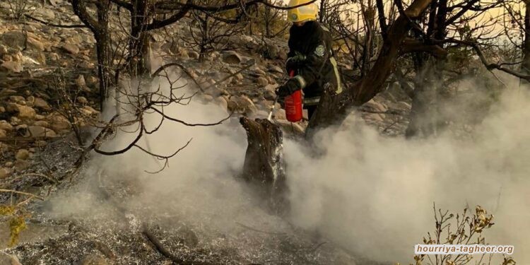 اندلاع ثالث حريق في المملكة خلال شهر