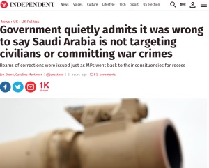 صحيفة “اندبندنت”: بريطانيا مدافع شرسُ عن اعتداءات الدكتاتورية السعودية