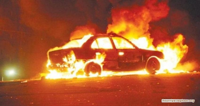 السعودية.. انقلاب ناقلة وقود يشعل النار في 6 مركبات
