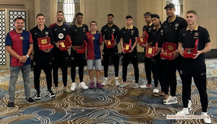 هدايا ابن سلمون لاعبي برشلونة تغضب الغلابة السعوديين