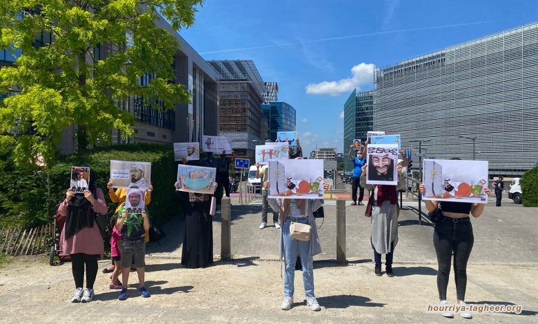 وقفة احتجاجية في بروكسل ضد زيارة رئيس المجلس الأوروبي المقررة إلى السعودية