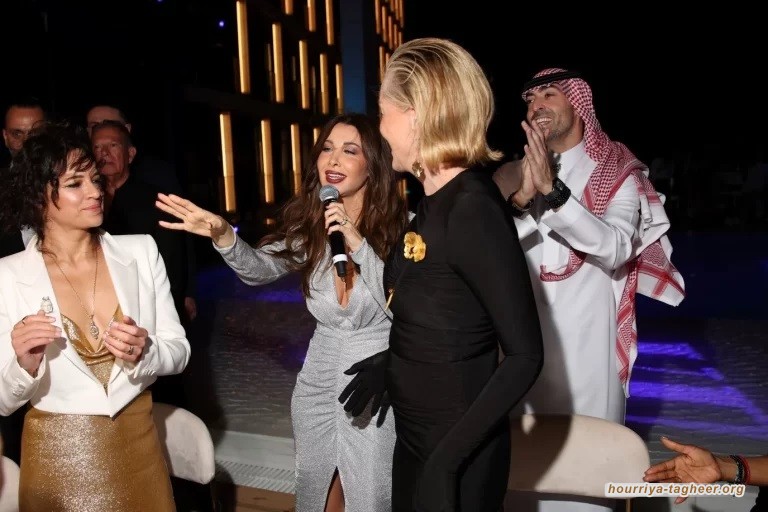 نائب ابن سلمان يرقص مع نانسي عجرم وصحايبها