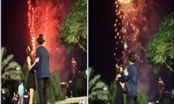 على طريقة الغرب: "قبلة ساخنة" طويلة بين ناشطة سعودية وزوجها في إحتفالات رأس السنة
